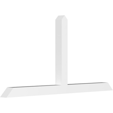 Ekena Millwork Portland Architectural Grade PVC Gable Bracket, 108"W x 54"H x 6"D x 6"F, 12/12 Pitch GBP108X54X0606POR00